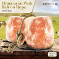 UMAID Himalayan Salt Lick 6 lbs on Rope for Horse, Deer, Goat & Livestock Animals, Salt Lick Deer, Salt Lick for Horses,