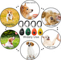 HoAoOo Pet Training Clicker with Wrist Strap - Dog Training Clickers for Puppy, Cat, Potty, Bird, Horse, Pet, Trainer Training Tools, Behavior Aids (Black +Deep Green + Tangerine + Yellow)
