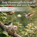 Hummingbird Nesters - Bird Nesting Material Holder for Wild Birds - Humming Bird House Materials Gifts for Bird Watching Nature Lovers - Refillable Outdoor Nesting Station to Build a Nest