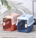 Pets Carrier,Kennel,19in,Long,Hard-Sided,for Cat up to 14lb,Suit for Airline/Road Travel (Blue, Small)