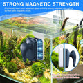fishkeeper Aquarium Strong Magnetic Glass Cleaner Brush, Fish Tank Algae Magnet Cleaning Tool with 2 Detachable Scrapers
