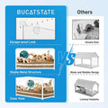 BUCATSTATE Hamster Cage 2.0, Large Hamster Enclosure (39in, White)