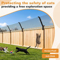 Cat Fence Outdoor Barrier 33FT, Anti-Climb Fence Topper with Install Kit