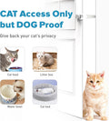 Neobay Cat Door Latch with Stabilizer, 7 Sizes Adjustable Cat Door Holder Latch, Keeps Dog Out of Litter Box, No-Drill & Portable for Interior Doors, White, 2 Packs