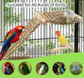 FlidRunest Bird Perch Platform with Climbing Ladder, Parrot Chewable Natural Seagrass Woven Hammock, Parakeet Cage Acces