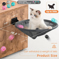 JUNSPOW Cat Hammock Wall Mounted, Foldable & Stable Cat Beds- Breathable Cat Wall Shelves for Sleeping, Playing, Climbin