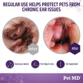 Pet MD Veterinary Tris Flush Cat & Dog Ear Cleaner - Dog Ear Flush - 12 oz