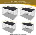 Dog Crate Topper Metal with Magnets for 42 Inch Crate - Aluminum Foldable Dog Kennel Topper Decorative Storage Pet Crate