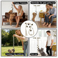 yayaboqu Dog Doorbell for Potty Training with 6 Extra Loud Bells - Handmade Cotton Rope Adjustable Hanging Pet Bell, Indoor/Outdoor Use for Small Medium Large Dogs (Beige/Bronze Tone)