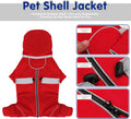 Paiaite Softshell Dog Jacket: Windproof Water-Repellent Outdoor Coat with Safety Reflective, Leash Hole & Fur-Safe Buckl