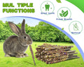 Abizoo Bunny Chew Toys for Rabbits,18PCS Natural Apple Wood Sticks with Petals Good for Chinchillas Guinea Pig Hamster T