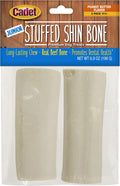 Cadet Junior Stuffed Shin Bones - Highly Digestible, High Protein, Long-Lasting Dog Chew Bone for Aggressive Chewers, Su