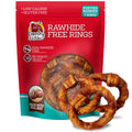 Country Kitchen Rawhide Free Beef Rings Dog Chews, Made with Real Beef, Highly Digestible, Gluten Free, 7 Count