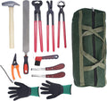 lukar 12PCS Horse Farrier Tools Kit Hoof Trimming Tools with Handbag