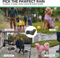 Luciphia Dog Raincoat, Adjustable Hooded Reflective Jacket with Pocket