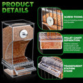 Yaomiao 4 Pcs No Mess Bird Feeders Automatic Parrot Water Dispenser Clear Quail Feeder and Watered Cage Accessories for 