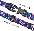 Martingale Dog Collar with Buckle,Adjustable Soft Nylon with Pattern,M