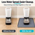 Silicone Pet Water Mat, 23.6 x 19.7 in Raised Edge Dog Bowl Mat