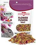 Flower Fusion Treat - Healthy Natural Dried Flower Herbivore Treat - Chinchillas, Guinea Pigs, Rabbits, Prairie Dogs, De