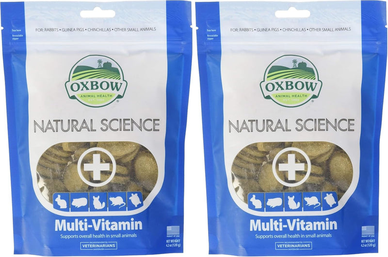Oxbow Natural Science Multi-Vitamin,High Fiber Supplement for Rabbits & Guinea Pigs,Made with Timothy Hay,Multi-Pet Hous