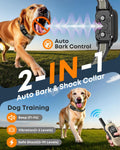 2-in-1 Dog Bark & Shock Collar with Remote, 4500FT Training Range