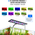 AQQA Clip On Aquarium Light, 24/7 & DIY Mode Full Spectrum Fish Tank Light