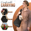 NoblePup Plush Dog Purse Carrier for Small Dogs, Soft Tote Bag with Safety Harness Clip, Cozy Pet Carrier for Dogs Under 15 lbs, Comfortable Shoulder Carrier for Travel, Black 2.0