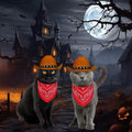 Pet Cowboy Costume, Cat Dog Halloween Costumes Halloween Pet Cat Dog Cowboy Hat with Bandana Scarf for Cats Small Dogs P