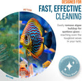 FLIPPER Float Nano Magnetic Aquarium Cleaner – 2-in-1 Flip Scrubber and Scraper, Floating Design with Strong Magnets for