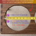 Pet Feeder Stainless Steel Dog Bowls Replacement 2-Pack Food Bowl, 8" Diameter, 2.8" Height Water Metal Bowls 7 Cups for Raised Feeder with Opening 7.5"- 8"