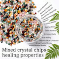 Mixed Crystal Chips Bulk 1lb 1200+Pcs Assorted Natural Tumbled Stone Chips Polished Gemstone Gravel for Aquarium, Succul
