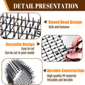 Hmdivor 10ft Cat Scat Mat with Spikes Outdoor, Scat Mats for Dogs, Includes 8 Garden Staples