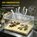 Reptile Growth Small Reptile Terrarium,Tarantula Enclosure with Magnetic Button, 8"x 6" x4" Lizard Enclosure,Reptile Bre