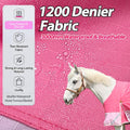 1200D 30-60°F Fall Turnout RAIN Sheet,No‑Fill,Reflective Tape,Pink