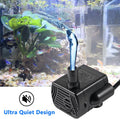 2Pcs 3W USB Mini Submersible Water Pump DC3.5V-9 Small Fountain Pump for Aquarium Fish Tank Fountain Hydroponics Water F
