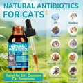 Woyamay Antibiotics for Cats, Natural Antibiotic for Allergy Relief, Urinary Tract Health, Itch Relief & Digestion Care, Cat Allergy Relief for Cats, Cat Immune Support Supplement, 2 Fl Oz