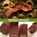 3 Pcs Reptile Bathing Pool Set, Reptile Feeding Dish Water Bowl with Ramp, Reptile Habitat Accessories for Tortoise, Tur