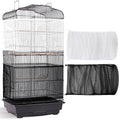 Shappy 2 Pieces Adjustable Bird Cage Seed Catcher Birdcage Cover Nylon Mesh Netting Soft Skirt Guard for Parrot Parakeet Macaw Round Square Cage(78 x 14.6 Inch in Circumference and Width,White, Black)