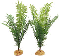 JIHAQUA Fake Fern Plants, Plastic Reptile Terrarium Decor