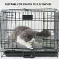 zihapgpzp Cat Bed Dog Crate Pad Ultra Soft Comfy Flat Pet Bed Sleeping Cushion Washable Crate Mat for XX-Small Dogs and Indoor Cats Anti-Slip Tiny Dog Kennel Pad Cat Carrier Mat 18 x 12 inch Grey
