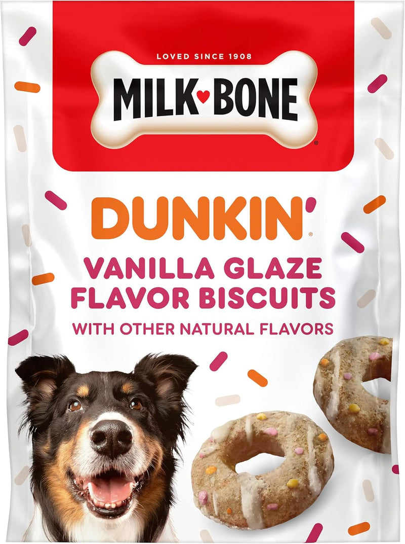 Milk-Bone Dunkin’ Vanilla Glaze Flavor Dog Biscuits with Other Natural Flavors, 8 Oz. Bag