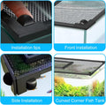 Fish Tank Lid Magnetic Aquarium Net Cover with Feeding Window 5-50 Gallon Aquarium Lid Anti-Jumping Net for Fish 11.8 FT