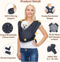 AnccoPlus Dog Carriers for Small Dogs, Front Facing Cat Carrier, Hands Free Dog Carrier, Size Adjustable Pet Carrier, Reducing Back Pain, Soft Cotton, Safe Small Dog Carrier(Regular, Charcoal Black)