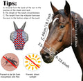 Frienda 4 Pcs 4th of July Horse Fly Mask with Ears 250th Anniversary Horse Face Covering Elasticity Smooth Comfortable M