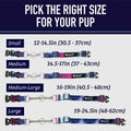Leash Boss Martingale Collar for Dogs - Steel Chain | Reflective Nylon Dog Collar for Large Dogs, Medium and Small Dogs 