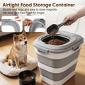 Rice Storage Container, 20 to 50Lbs Collapsible Airtight Rice Container, 30 Lbs Dog Food Storage Container with Wheels, 