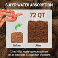 REPTI ZOO 72 Quart Reptiles Coconut Chip Substrate, Coco Husk Reptiles Bedding for Ball Python, Snakes, Geckos, Lizards,