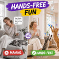Interactive Cat Toys for Indoor Cats: Automatic Flying Bird Feather Wand Chase Exercise Enrichment Stimulation, USB Rechargeable Durable Safe Hanging Toy for Bored Kittens Adult Multi Cat Households