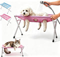 Pet Grooming Hammock for Dog&Cat, Foldable Pet Bathing with Stand，Pink-A