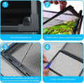 Fish Tank Lid Magnetic Aquarium Net Cover with Feeding Window 5-50 Gallon Aquarium Lid Anti-Jumping Net for Fish 11.8 FT
